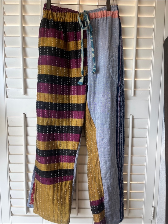 She’s 1 Oak Pants - ✨ She’s 1Oak One-of-a-Kind Vintage Kantha Patchwork Wide-Leg Pants ✨